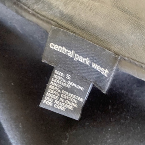 Central Park West Revolve Genuine Leather Black Blazer Jacket Size Small - Picture 8 of 9